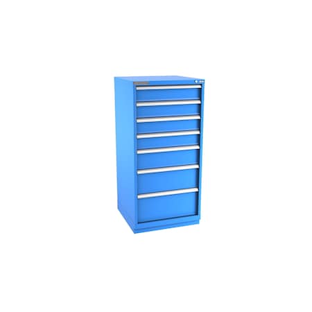 Champion Tool Storage Modular Tool Cabinet, 7 Drawer, Blue, Steel, 28 in W x 28-1/2 in D x 59-1/2 in H S27000701ILCFTB-BB